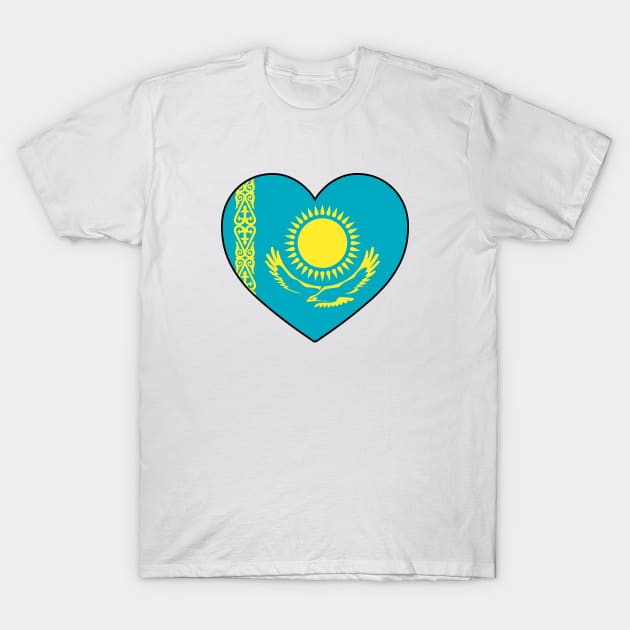 Heart - Kazakhstan T-Shirt by Tridaak